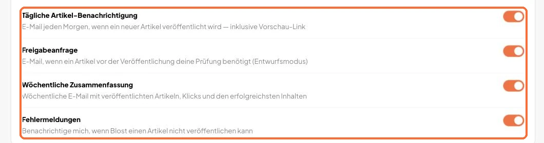 Schalte ein, was du brauchst