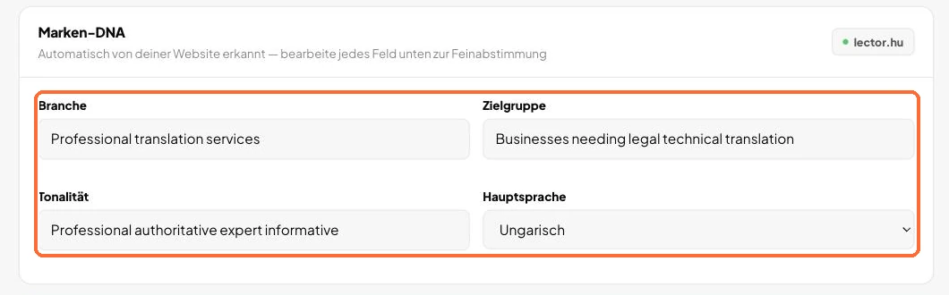Korrigiere die Daten