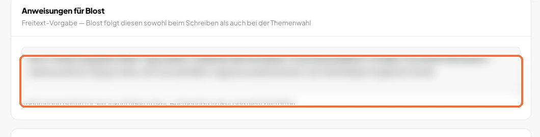 Schreibe auf, worauf Blost achten soll