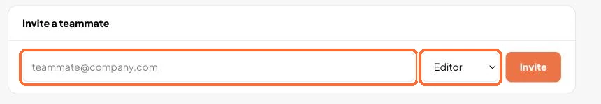 Entering the email address